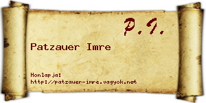 Patzauer Imre névjegykártya